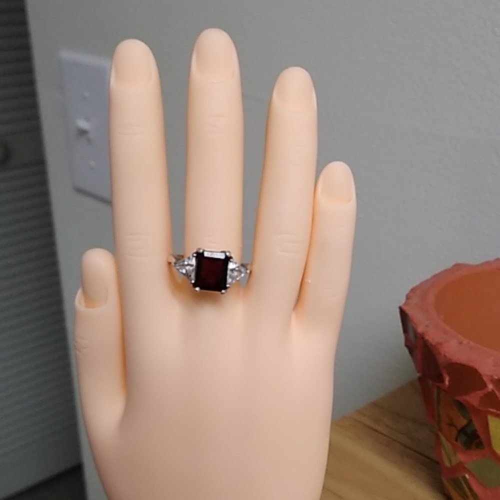 Red n Pretty Sterling Silver Ring